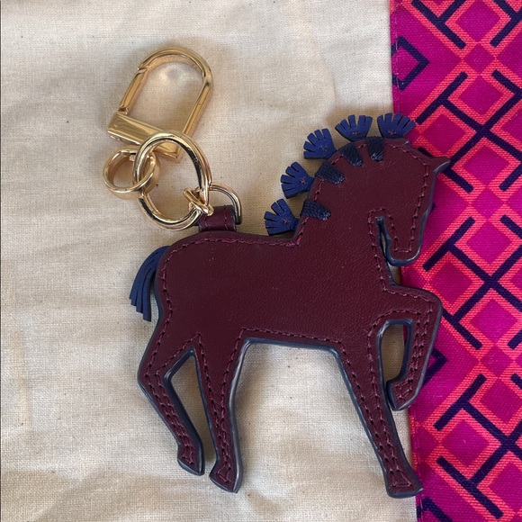 Tory Burch Purple and Gold Horse Keychain - Picture 3 of 3